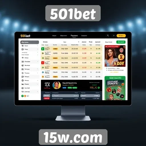 Interface do site 501bet é amigável