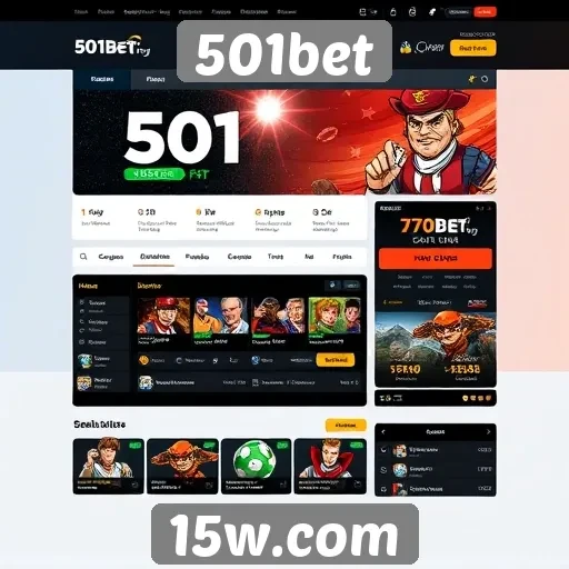 Análise da interface do usuário no site 501bet